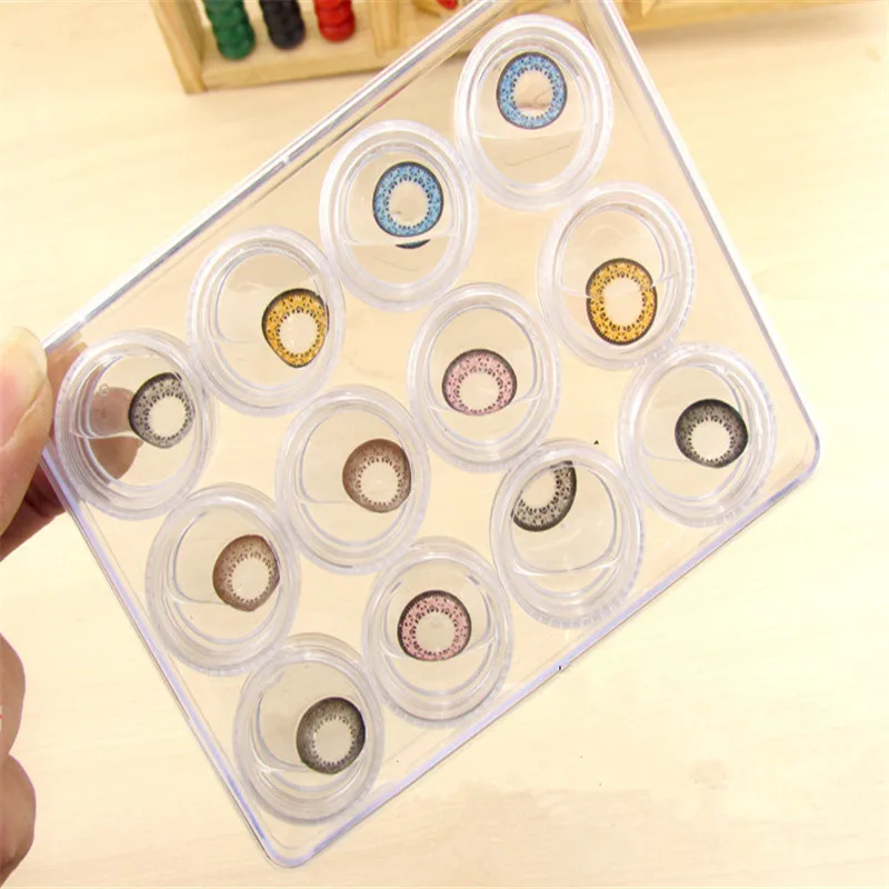 

1Set Contact Lens Case Holder Portable Small Clear Eyewear Box Container Contact Lenses Soak Storage Case Without Contact Lens