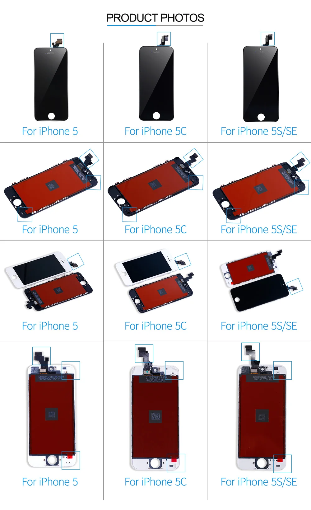 AAA+++ качественный полный набор moudle lcd для iPhone 5S 5 5C 6S lcd экран для iPhone 6 дисплей дигитайзер сенсорный экран с бесплатными подарками