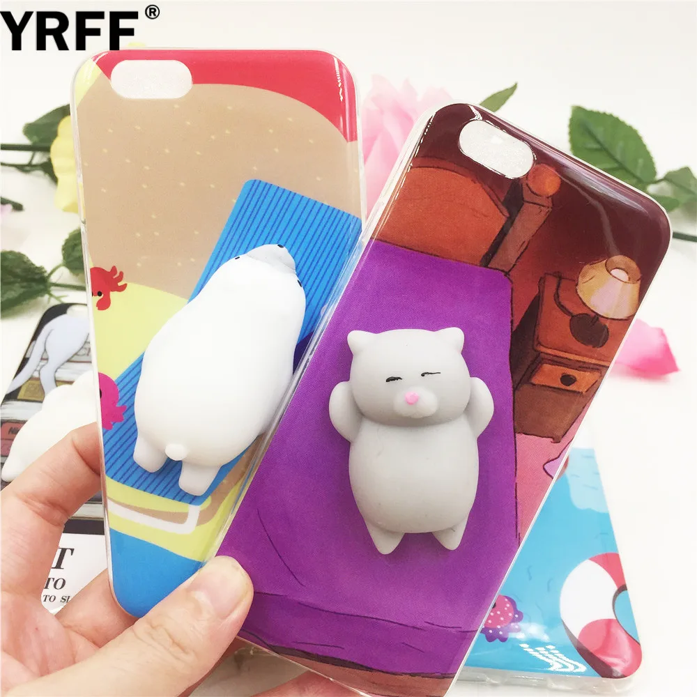 

YRFF Cute 3D Cartoon Animal sleep cat Ocean Seal/Sea Lion hard Phone Cases For iphone 6 6s Plus cover case for iphone 7 Plus