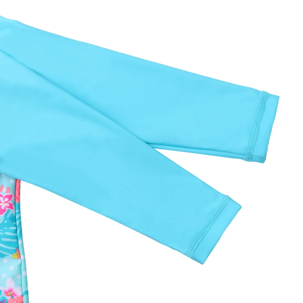 BAOHULU купальный костюм с длинными рукавами и принтом для девочек, Цельный Детский купальный костюм UV50+ детский купальный костюм для девочек с защитой от солнца