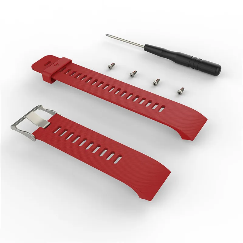 Силиконовый ремешок сменный ремешок для наручных часов браслет для Garmin Forerunner 35 Смарт-часы - Цвет: Red