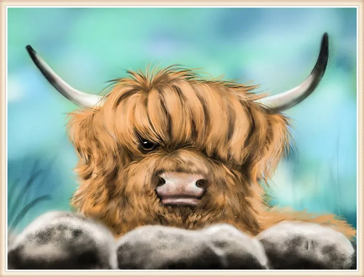 

5D DIY diamond mosaic diamond embroidery Little yak animal diamond paste diamond painting cross stitch