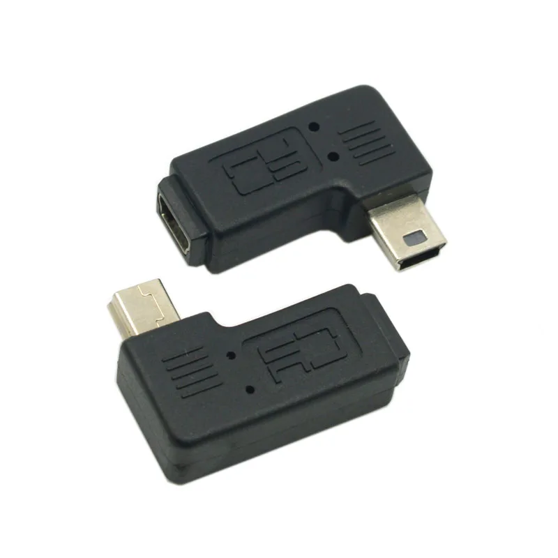 

CY Chenyang Mini USB 2.0 5pin Male to Female M F Extension Adapter 90 Degree Left Angled