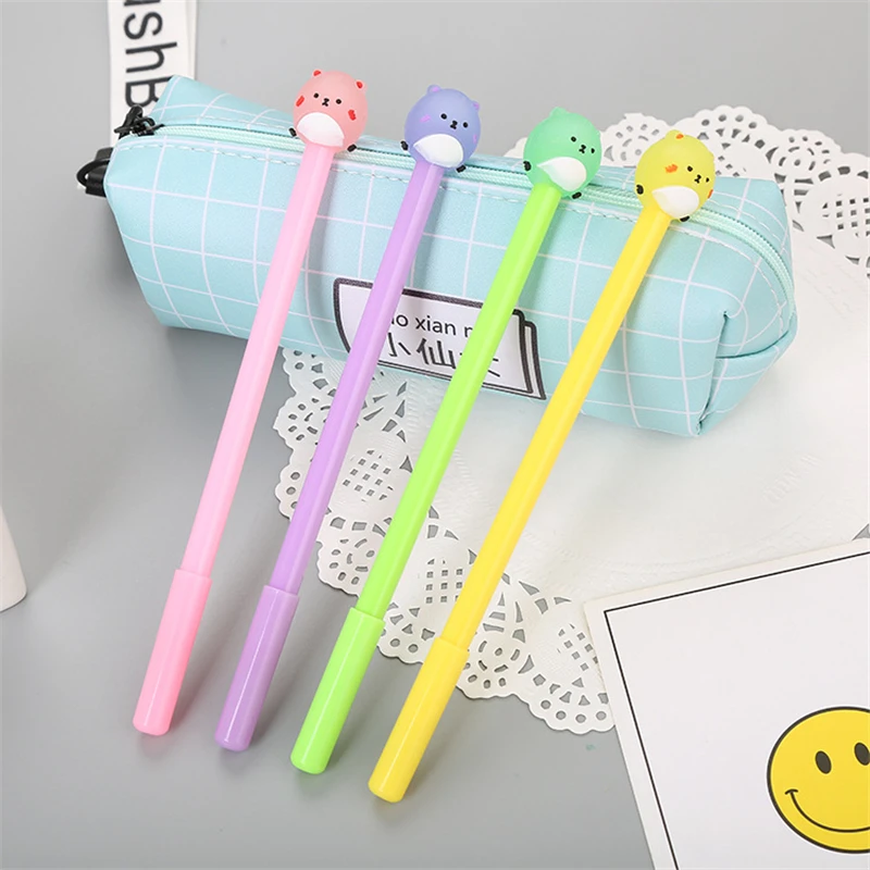 

1pcs Cute Kawaii Black Ink Bear Gel Pen 0.5mm Cartoon Plastic Gel Pens for Writing Office School Supplies Stationery