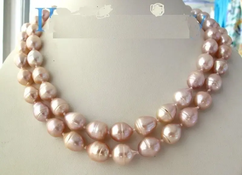 

FREE SHIPPING HOT sell new Style >>>> HUGE 32"11-12MM NSOUTH SEA GENUINE PINK MULTIC PEARL NECKLACE