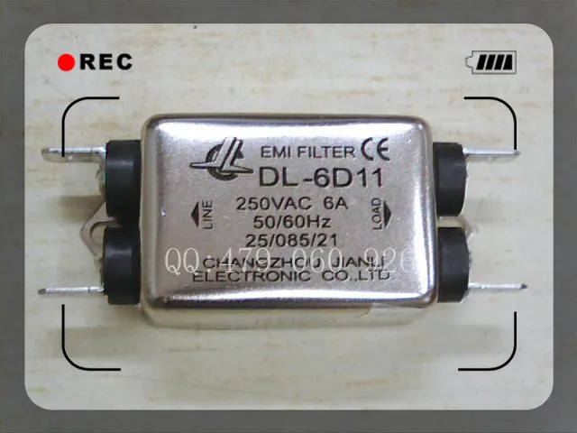 

[ZOB] Jianli EMI power filter switch DL-6D11 --10PCS/LOT