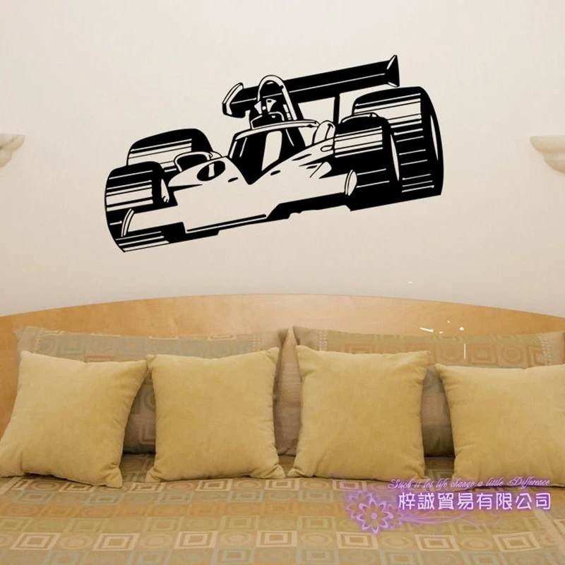 F1 Car Sticker Vehicle Decal Formula racing Cars Posters Vinyl Wall Decals Pegatina  Decor Mural Car Sticker