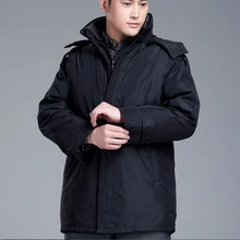 Nice Plus Size 4XL Mens Winter Long Jacket Men’s Thicken Hooded Coat Loose Casual Outerwear Duck Down Jacket WJF1112