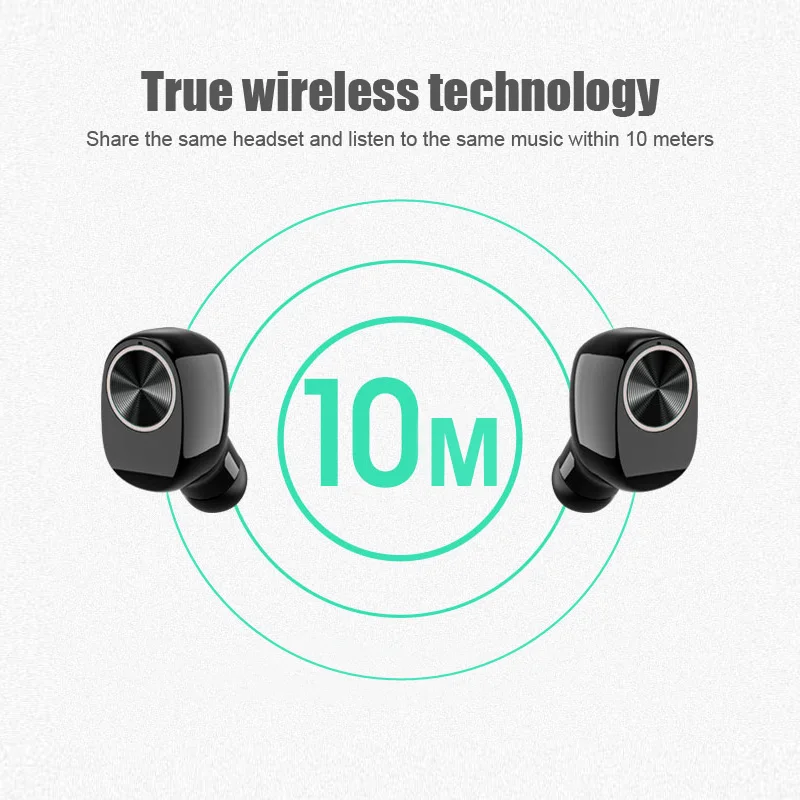 YTOM TWS Mini True Wireless Headphones Bluetooth V4.2+EDR Headset Earphone for sport iphone 9 x xs xiaomi Android phone VS I9S