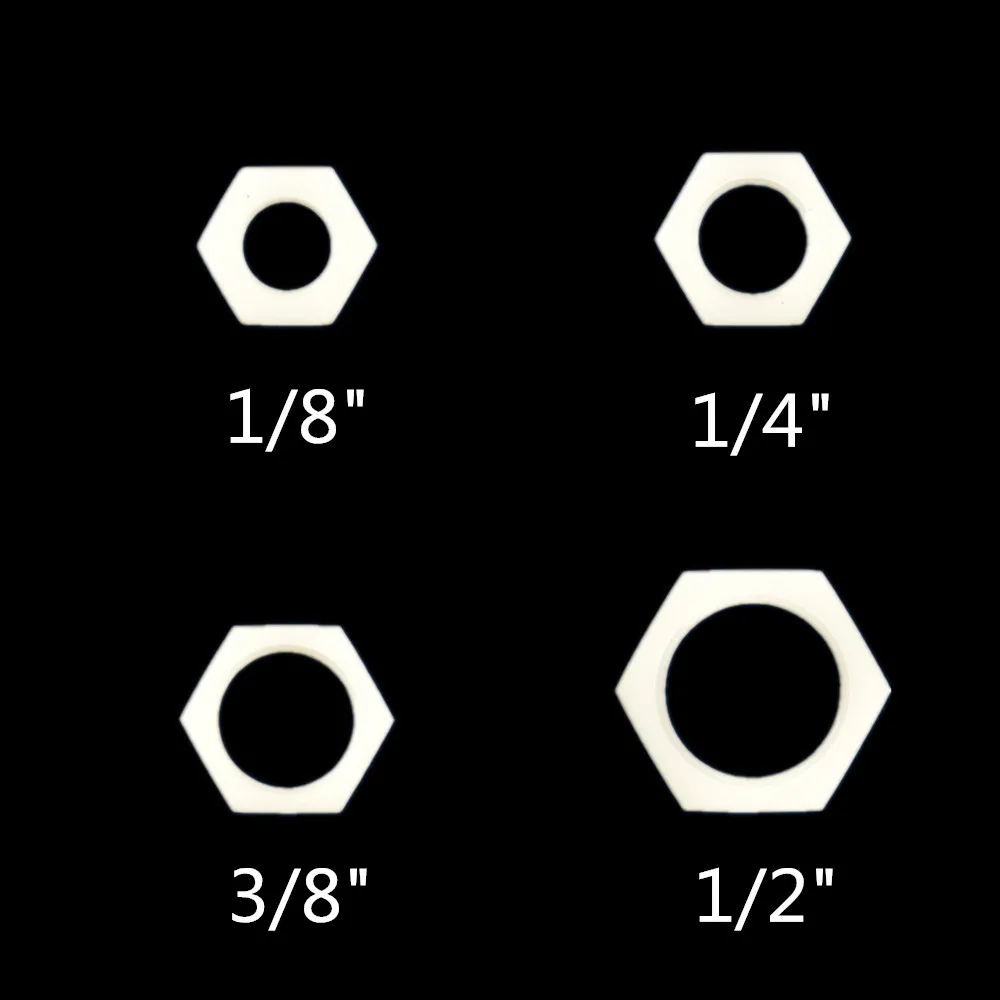 10 шт. 1/" 1/4" 3/" 1/2" 3/" внутренняя резьба пластиковые гайки фиксирующая гайка наружная Шестигранная крепежная гайка с уплотнительным кольцом