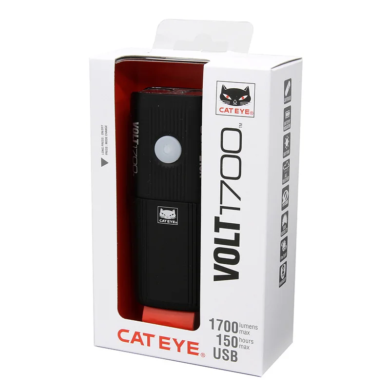 Perfect CATEYE 1700 LM Bicycle Light Cycling Front Bike Lights Waterproof Headlights USB Rechargeable Handlebar Lamp Lantern LED Torch 5
