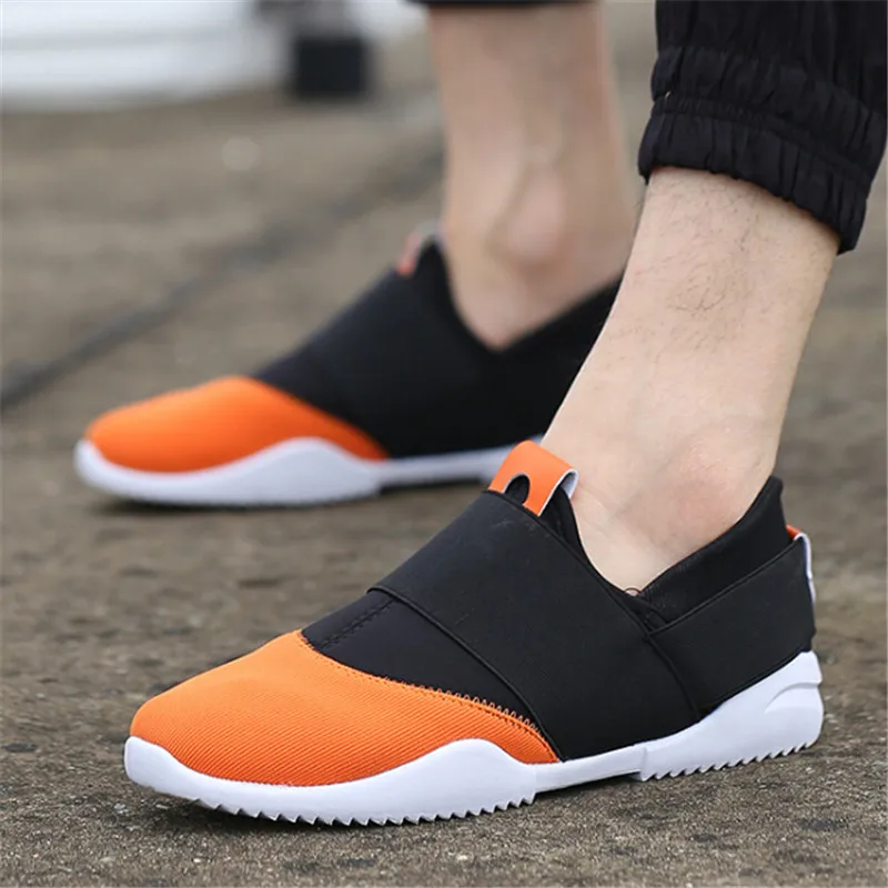 Men Running Shoes Mens Canvas Breathable Elastic Band Shoes. New Free