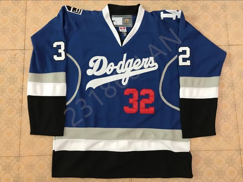 

32# koufax los angeles dogers kings combination Hockey Jersey Embroidery Stitched Customize any number and name Jerseys