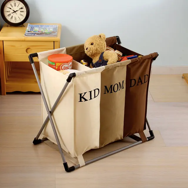 Buy New Laundry Basket Dirty Clothes Separated Three