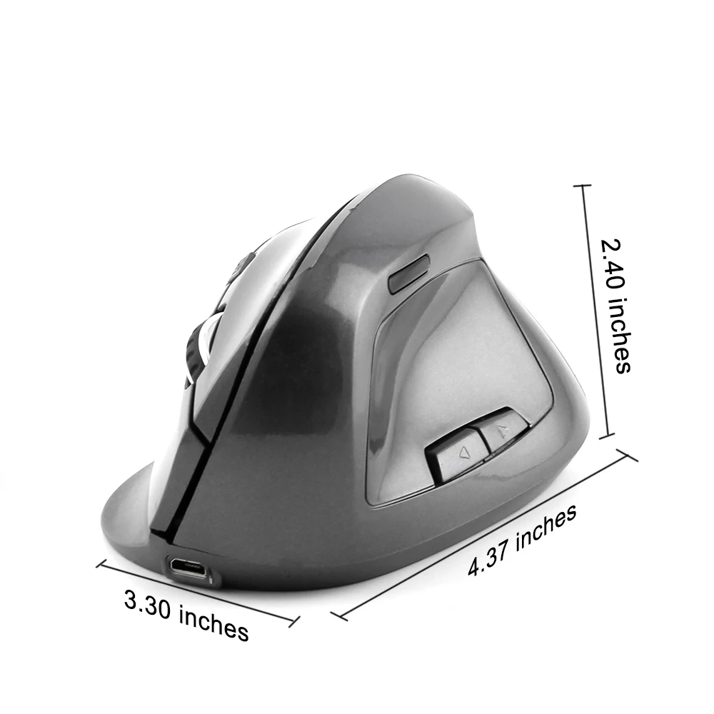 Wireless 2.4G Vertical Mouse Rechargeable Ergonomic Optical USB Mice 1600 DPI Computer Gaming Mause For Xiaomi Laptop PC Gamer