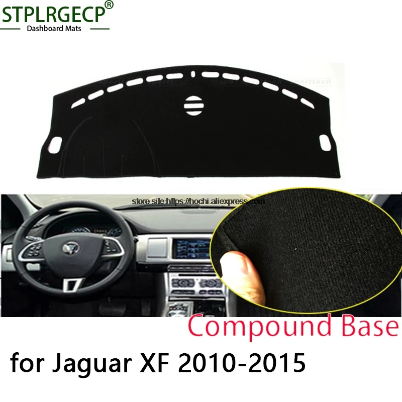 STPLRGECP double layer Black Dash Mat For Jaguar xf 2010 2015 Dashmat