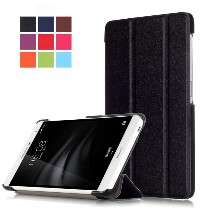 

PU Leather Stand Cover Case for Huawei M2 Lite 7.0 (MediaPad T2 7.0 Pro) 7" Tablet + 2Pcs Screen Protector