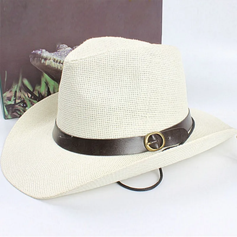 Унисекс Для женщин/Для мужчин ковбойская шляпа с широкими полями соломенной один размер Кепки - Цвет: NW