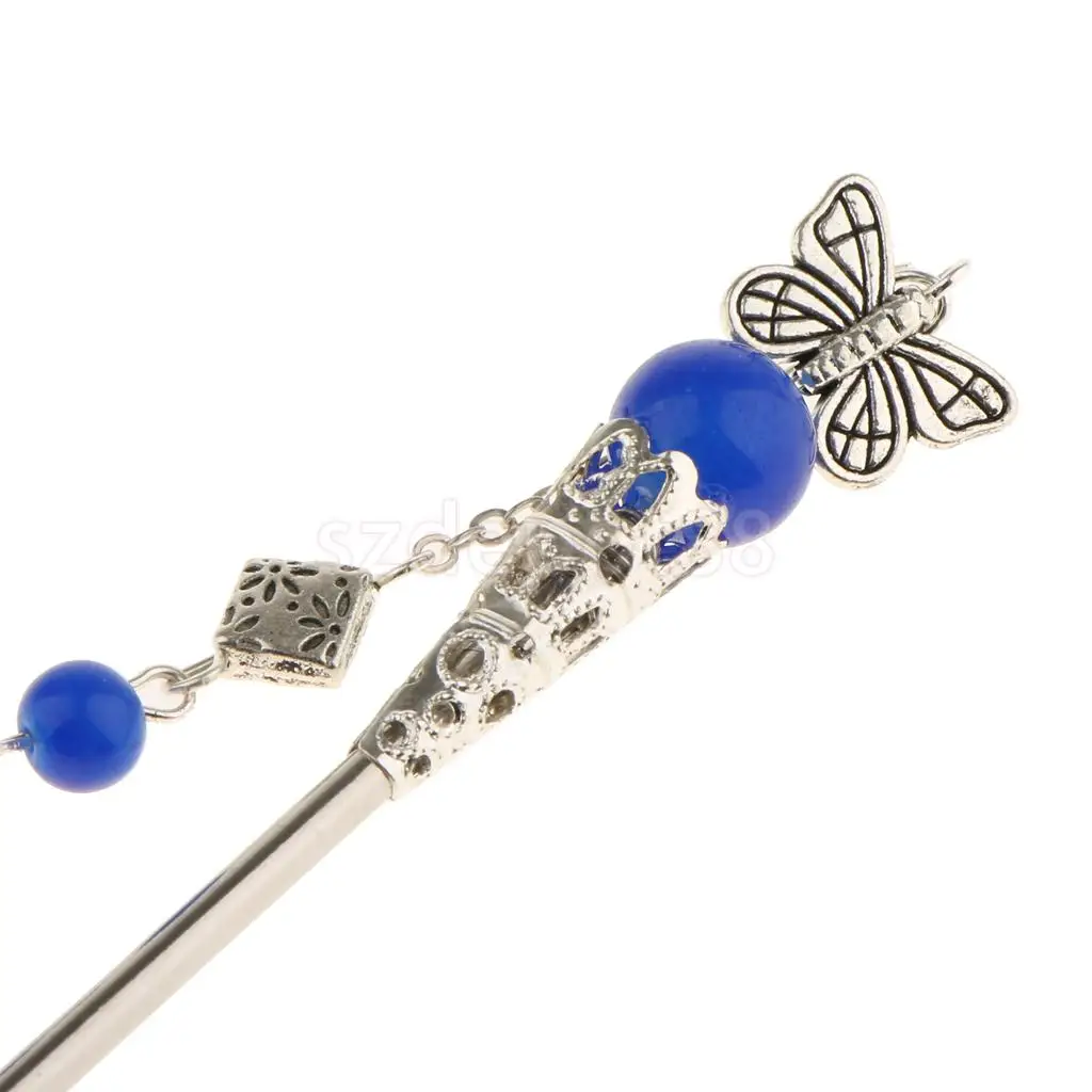 Handmade Chinese Girl Classic Butterfly Tassel Hairpin Headdress Hair Stick