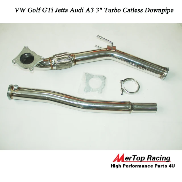Mertop Race VW Golf GTi Jetta Audi A3 3 Turbo Catless Downpipe Exhaust 2 0T Decat