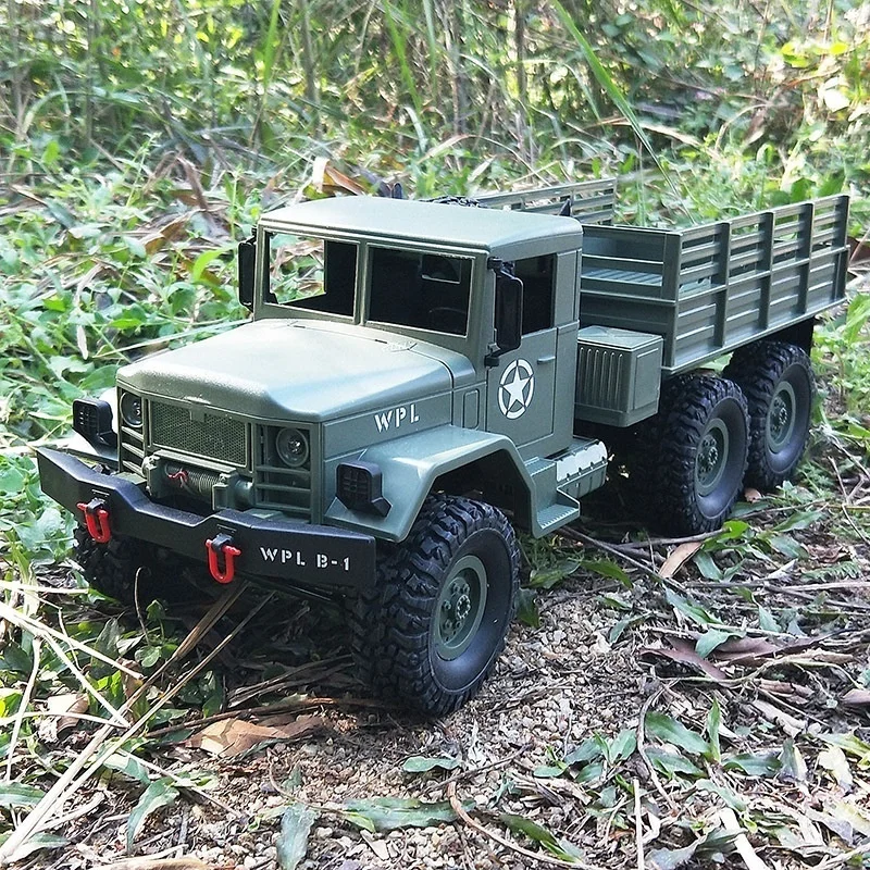 Remote Control Car Military Truck WPL DIY/Ready-to-Go B-16 1:16 4WD RC Military Truck Wireless Remote Control Car Kid's Toy