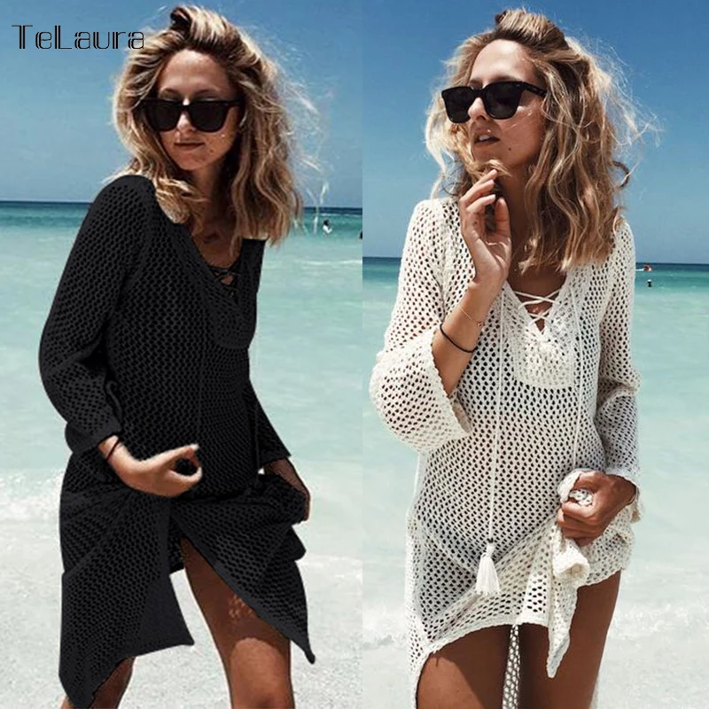 crochet knit beach cover up