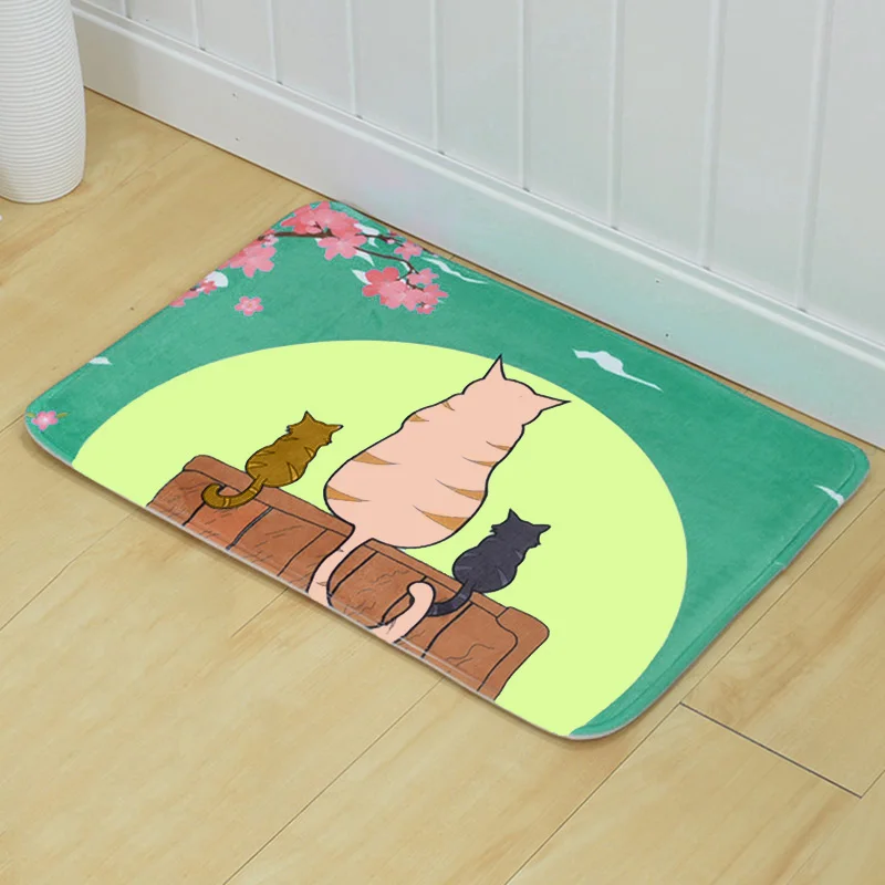 Popular Sale Door Mats Indoor Lovely Cat Toilet Mat Water Absorbing Cat