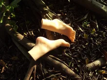 Free shipping!Newest worship perfect Fake mistress Pussy foot Feet model footfetish clones pink toenails