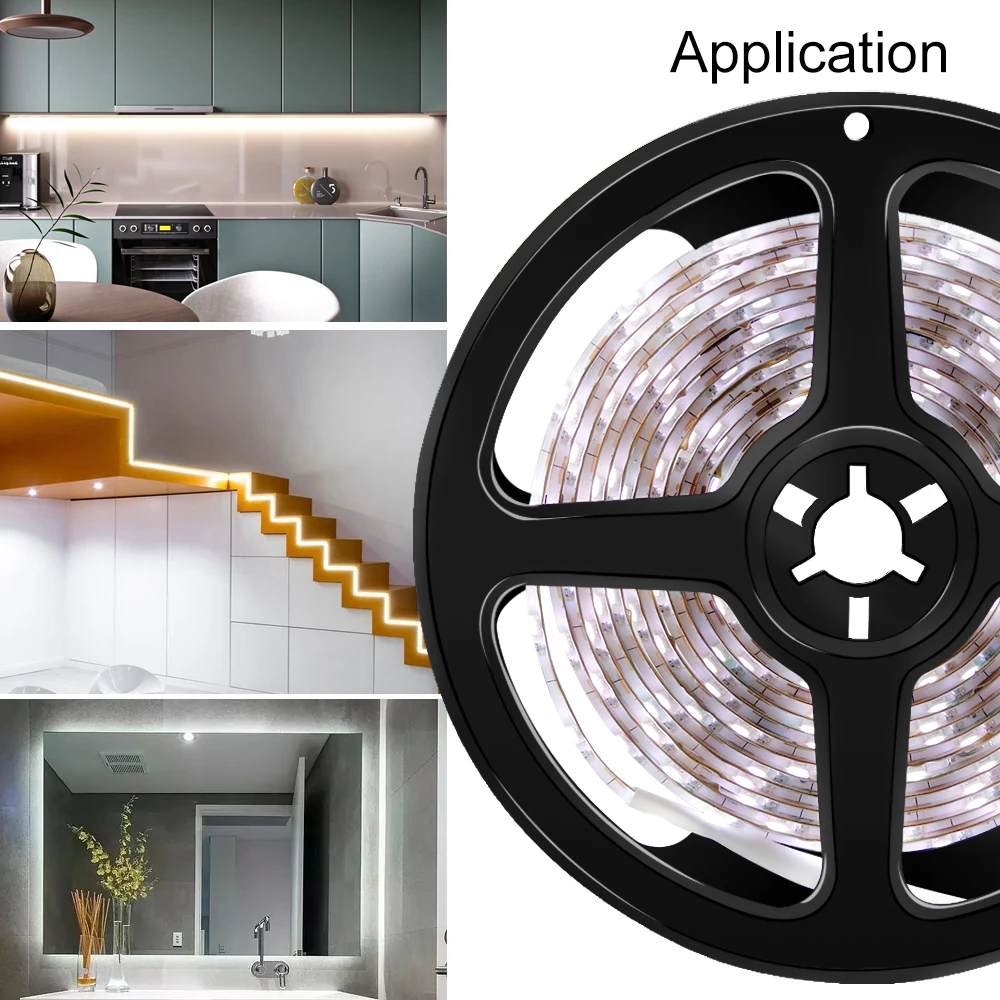

Motion Sensor LED Night Lights Bed Cabinet Stairs Light Tape LED 5V Strip lamp Waterproof AAA Battery Kitchen Bedroom Children