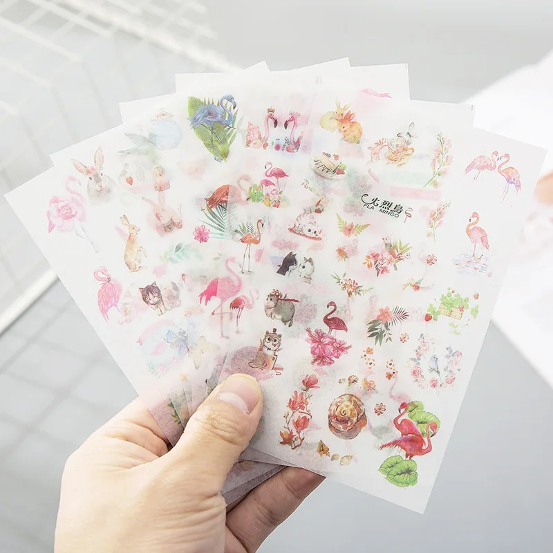 

6 pcs/lot Flamingo Sticker Cute Unicorn Decoration DIY Diary Scrapbooking Label Stickers Stationery gift school supplies