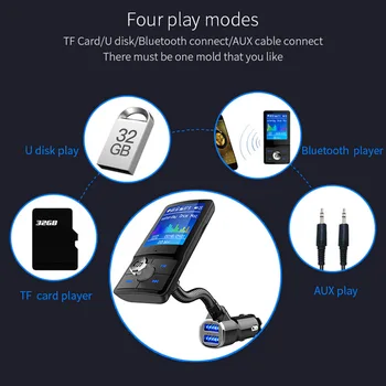 

FM Transmitter Bluetooth Radio Adapter Car Kit with USB Car Charger MP3 Player GY88