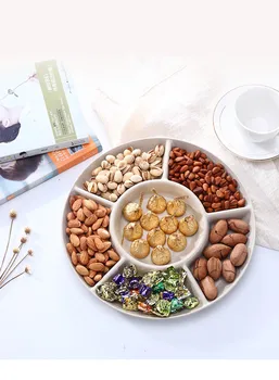 

1PC 28.5CM Fruit Plastic Plates For Food Family Dessert Dish Snack Dish Party Home Maintenance Tray Plate Petisco OK 0810