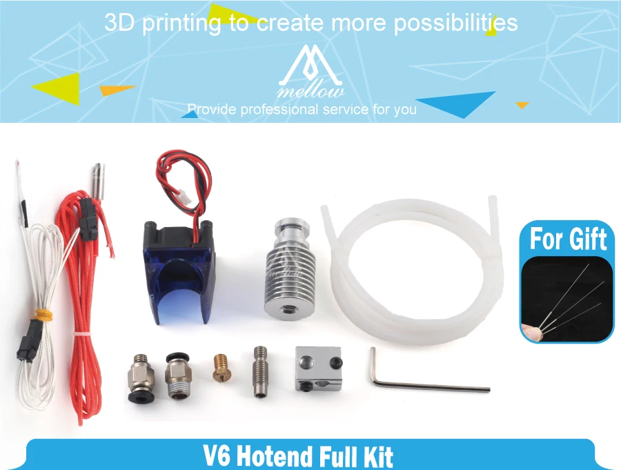 Мягкий 3D-принтеры Запчасти 12V 24V E3D V6 Hotend тефлоновая трубка комплект 0,4/1,75 мм J-head дистанционный экструдер с охлаждающим вентилятором