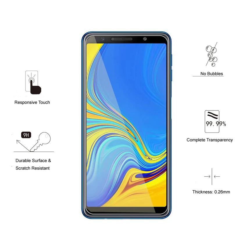 2 шт Премиум Закаленное стекло для samsung Galaxy A7 A750 Защитная стеклянная пленка для экрана для samsung A7 стекло