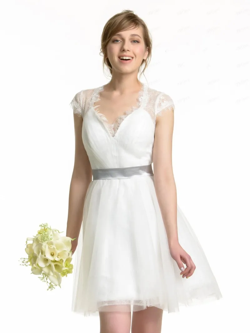 Aliexpress.com Buy robe de soiree 2016 Top Selling Sheer Lace Back Short A Line Mini Bridesmaid Dresses 2017 Wedding Party Dress Graduation Dress from