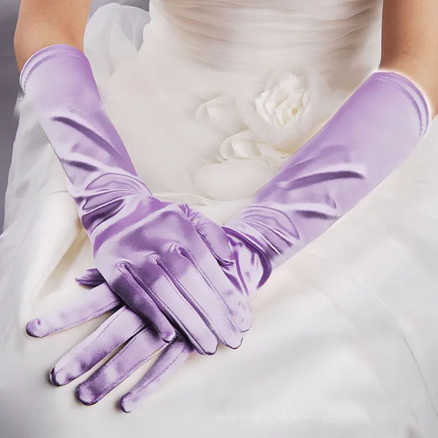 Wanita Perempuan Menari Kinerja Cahaya Ungu Lavender Sarung Tangan Wanita Perempuan Menari Kinerja Cahaya Ungu Lavender Sarung Tangan Fashion Evening Party Opera Panjang