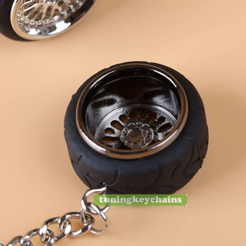 Брелок для ключей с колесным ободом серебристый и черный|wheel rim keychain|rim keychainkeychain |