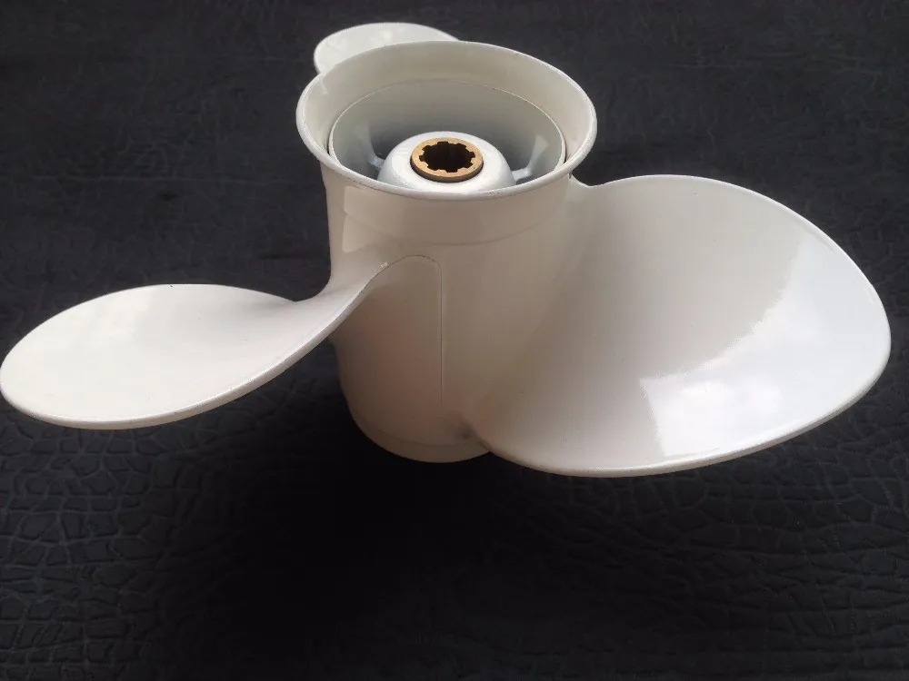 Hélices de Alumínio 4x11 para 9.9hp Frete Grátis Hélices Parsun Propellers15hp Hélice Marinha 8 Dente Coluna 9 1 - 7 Cheap Motor do barco