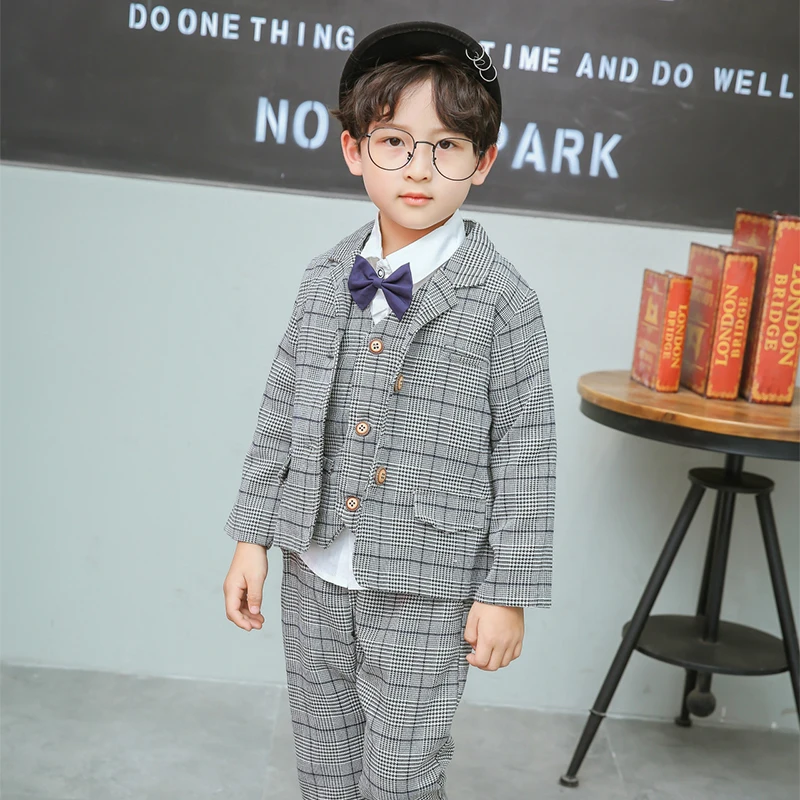 

2018 New Arrival Boys Blazers England Style Boy Suits Kids Outfits 3T-6T