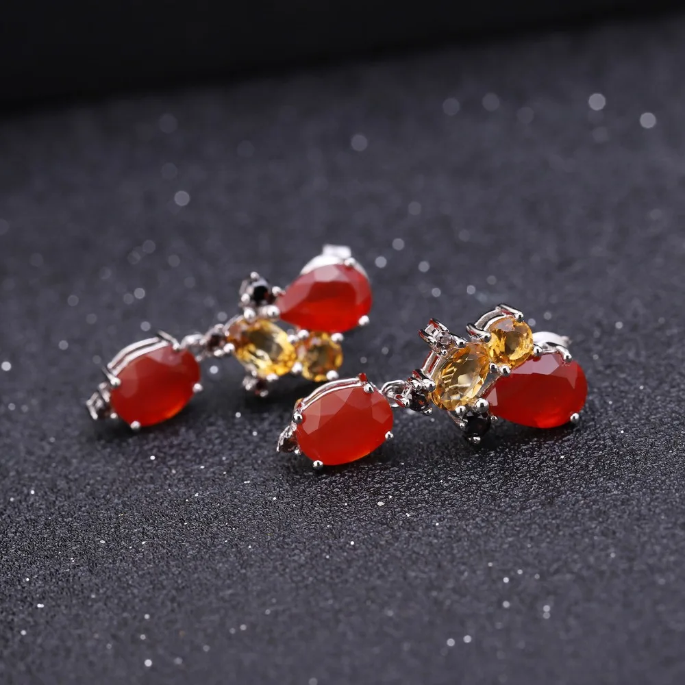 Женские Балетные сережки GEM'S серьги гвоздики из натурального кардалянского
