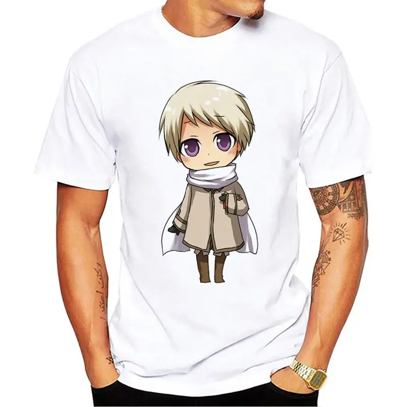 

Russia Hetalia Hip-Hop Simple Design Tee Tops Shirt Short Top O-Neck Men's Shirt