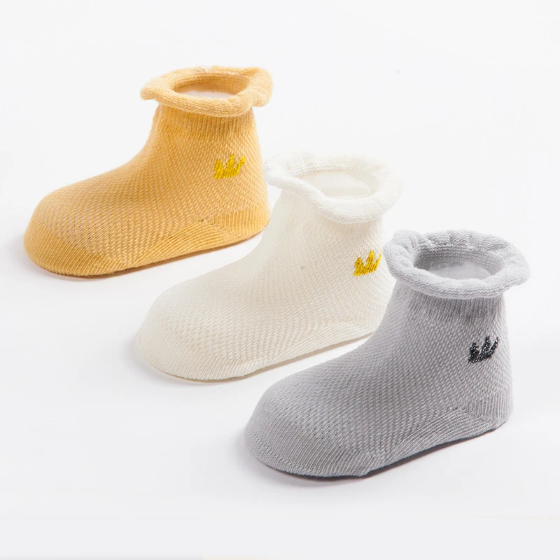Newborn socks combed cotton mesh thin section baby socks 0-1 year boneless loose mouth baby socks 0-3 year infantil Supplies