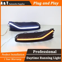 A&T car styling For VW POLO LED DRL For VW POLO led fog lamps daytime running light High brightness guide LED DRL