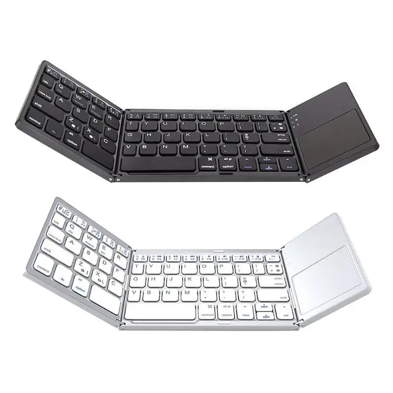 

Bluetooth Keyboard Universal Folding Wireless Bluetooth 3.0 Ultra Mini Keyboard Touch Pad Mouse for iOS Android Microsoft