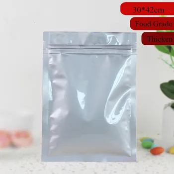 

Large Size 30*42cm Aluminum Foil Bag Flat Bottom Zip Lock Bag Bedside Storage Resealable Packaging Bags Kitchen Accessories