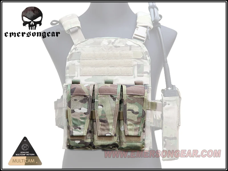 

Emersongear AVS Triple Magazine Pouch Airsoft Wargame gear paintball equipment molle MAG EM9030 multicam Black Coyote