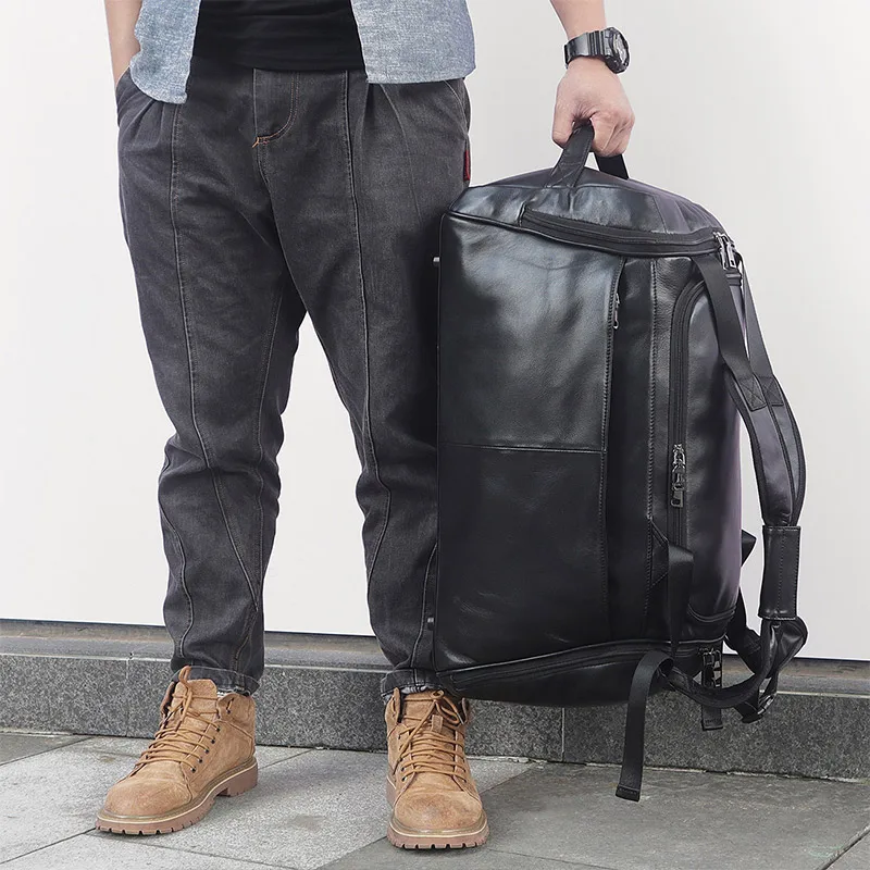J.M.D мужская кожаная дорожная сумка винтажная дорожная сумка большая мужская дорожная сумка в деловом стиле с плечевым ремнем X-6010A