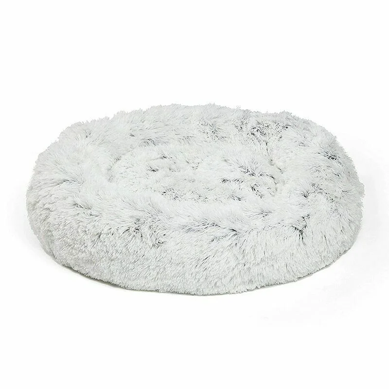 Shag Faux Fur Donut Cuddler Cat Bed Warm Plush Dog Puppy Mat Pet Bed DC112