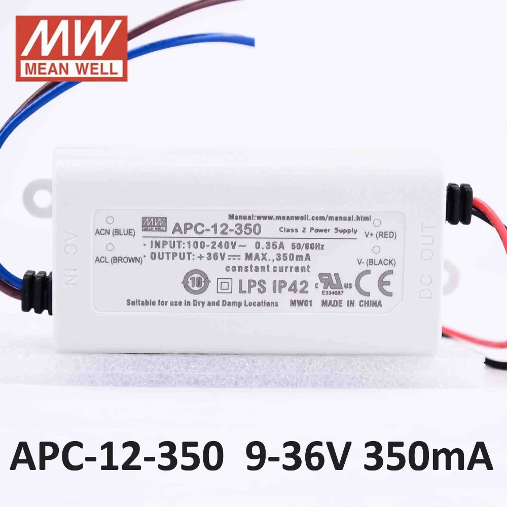 блок питания регулируемый Meanwell APC-12-350 СВЕТОДИОДНЫЙ Источник Питания 9 ~ 36 В 350mA