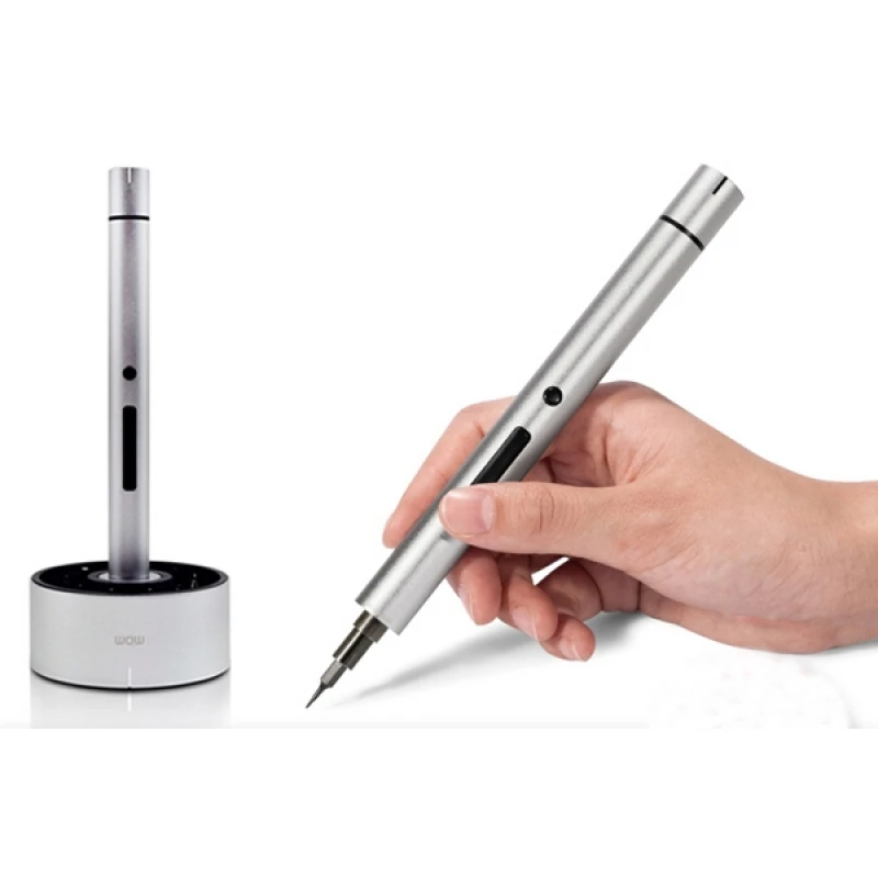 

Wowstick A1 1/8 inch Mini Lithium Battery Cordless Electric Screwdriver with LED Lighting Silver